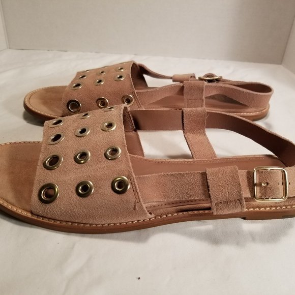 J. Crew Tan Leather Sandals Sz 10 - Picture 2 of 8
